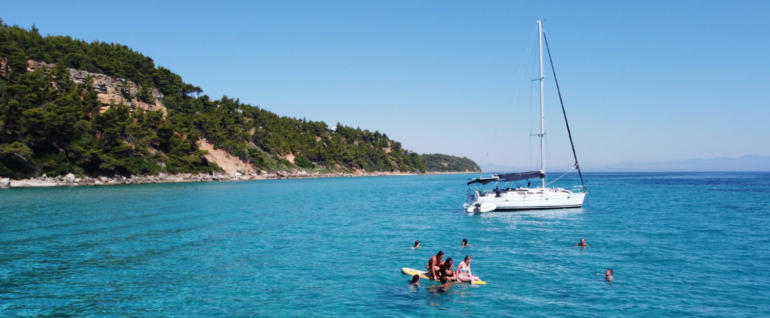 Fun at the boattrip here in afitos halkidiki